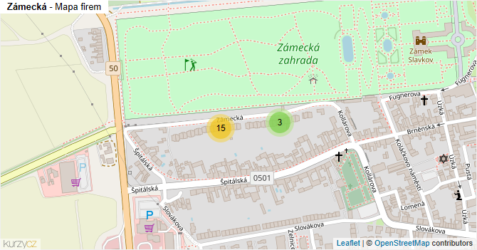 Zámecká - mapa firem