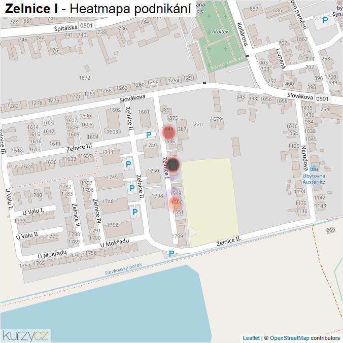 Mapa Zelnice I - Firmy v ulici.