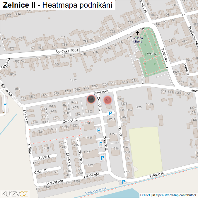 Mapa Zelnice II - Firmy v ulici.