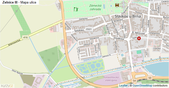 Zelnice III - mapa ulice