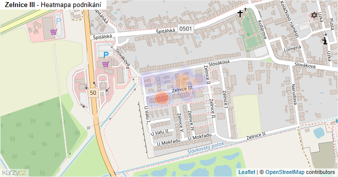 Zelnice III - mapa podnikání