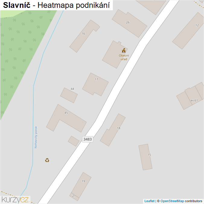 Mapa Slavníč - Firmy v obci.