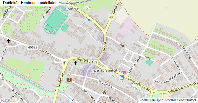 Dačická - mapa podnikání