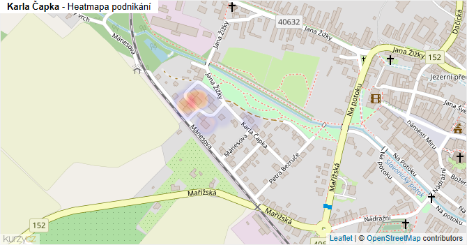 Karla Čapka - mapa podnikání