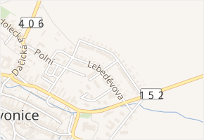 Lebeděvova v obci Slavonice - mapa ulice