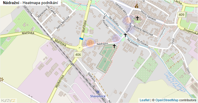Nádražní - mapa podnikání