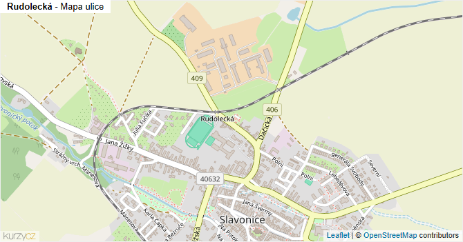Rudolecká - mapa ulice