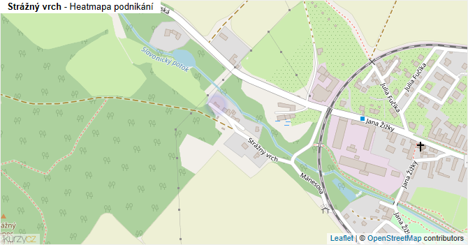 Strážný vrch - mapa podnikání