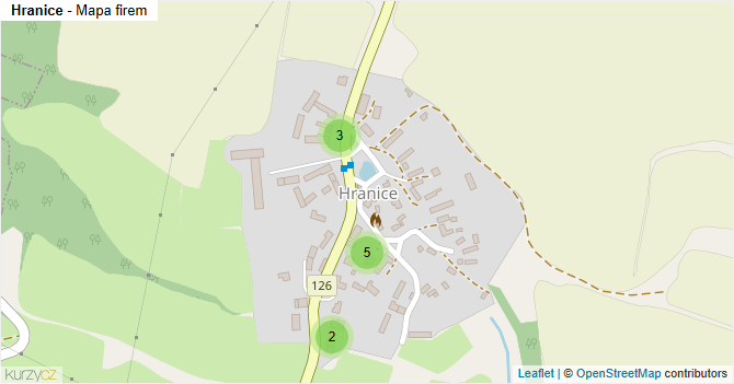 Hranice - mapa firem