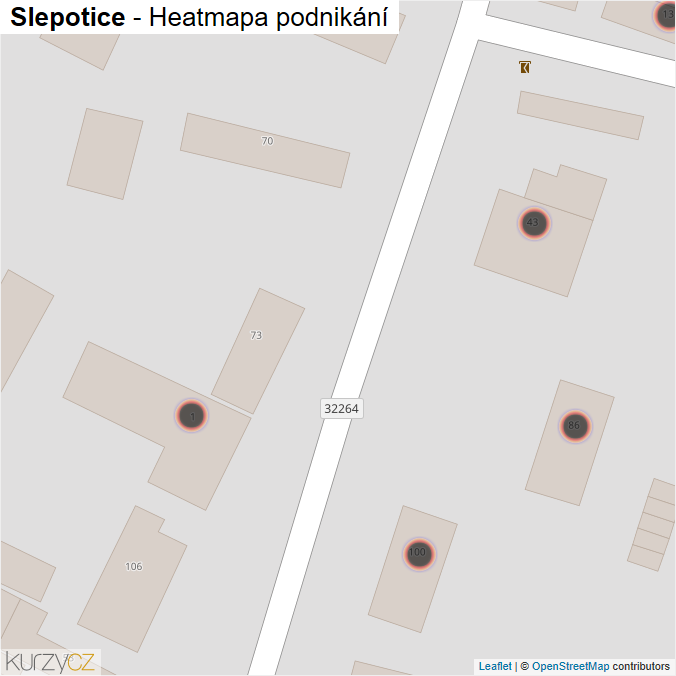Mapa Slepotice - Firmy v obci.
