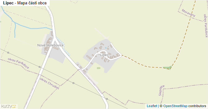 Lipec - mapa části obce