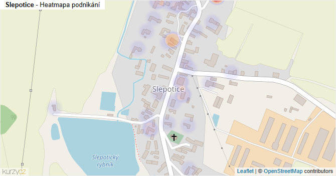 Slepotice - mapa podnikání