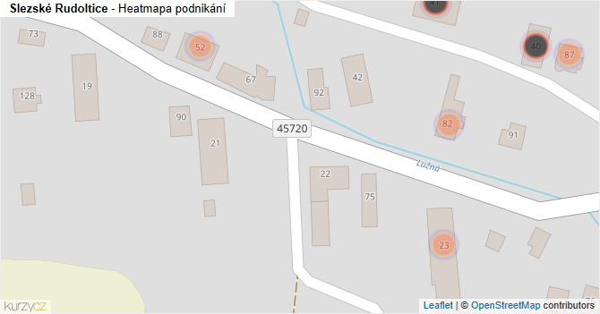 Slezské Rudoltice - mapa podnikání