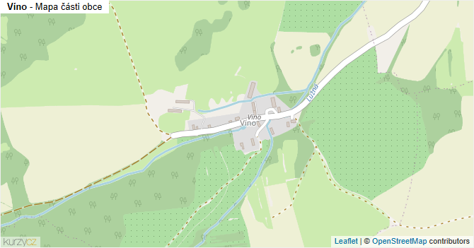 Víno - mapa části obce