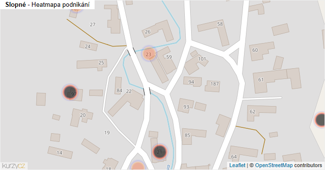 Slopné - mapa podnikání