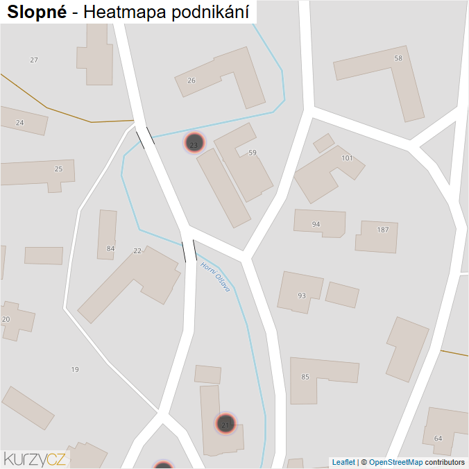 Mapa Slopné - Firmy v obci.