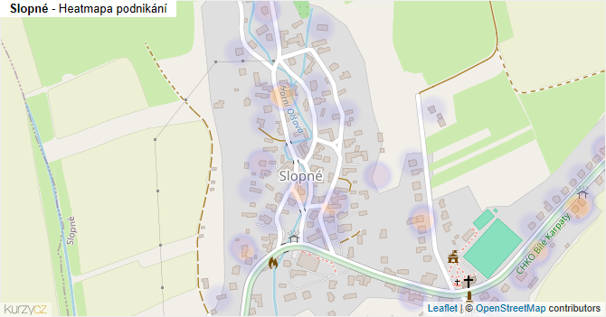 Slopné - mapa podnikání