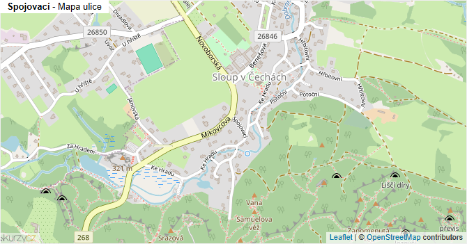 Spojovací - mapa ulice