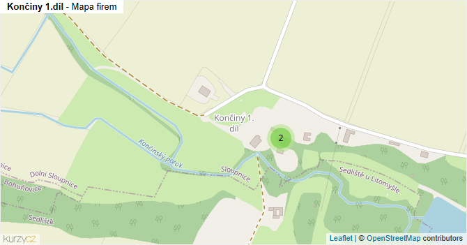 Končiny 1.díl - mapa firem