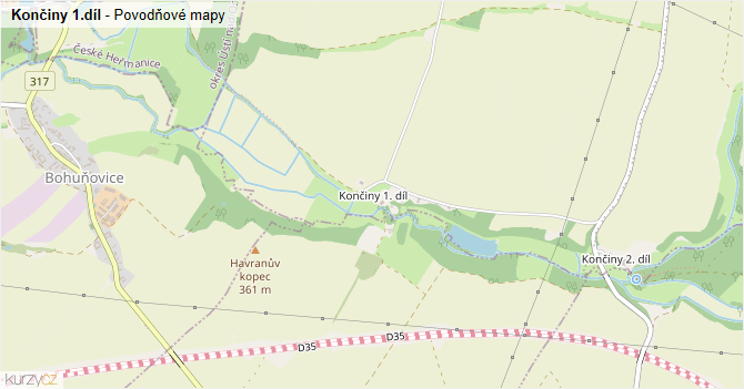 Končiny 1.díl - záplavové mapy stoleté vody