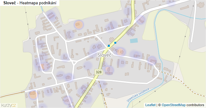 Sloveč - mapa podnikání
