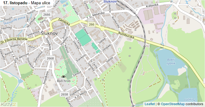 17. listopadu - mapa ulice