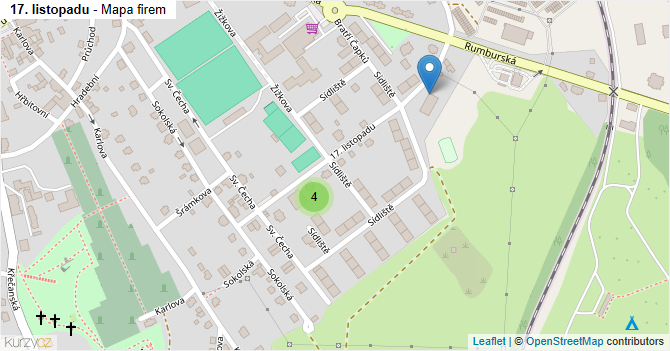 17. listopadu - mapa firem