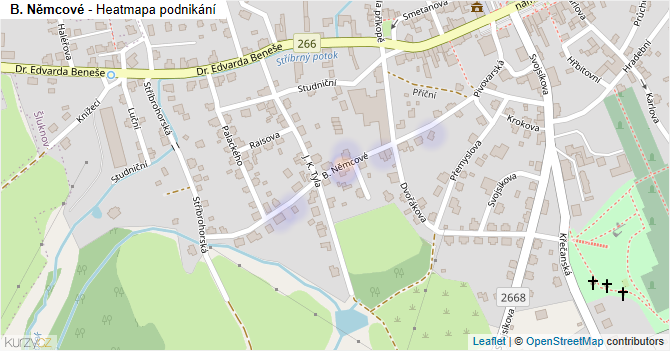 B. Němcové - mapa podnikání
