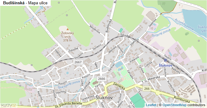 Budišínská - mapa ulice