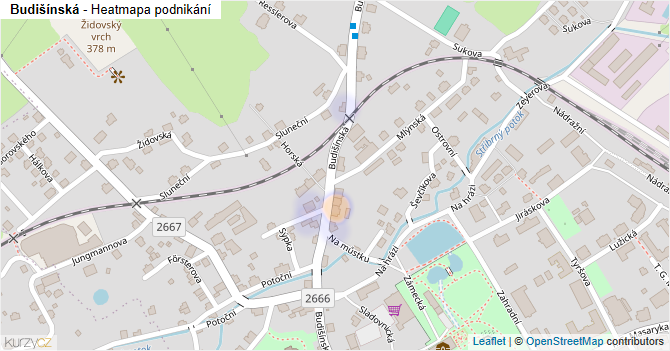 Budišínská - mapa podnikání