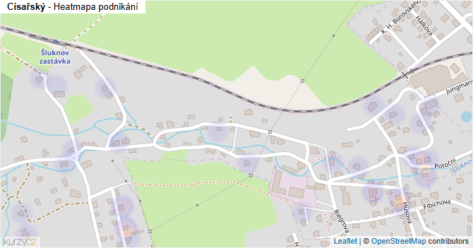 Císařský - mapa podnikání
