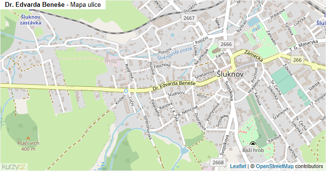 Dr. Edvarda Beneše - mapa ulice