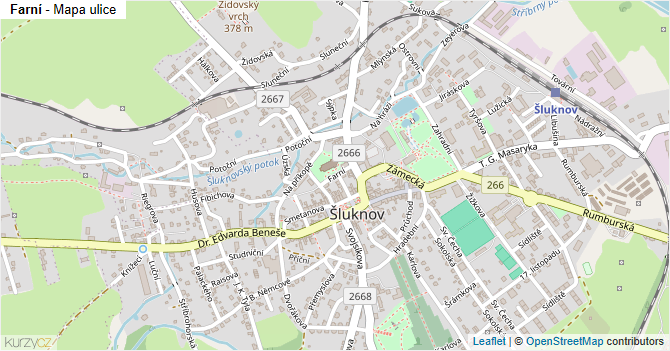 Farní - mapa ulice