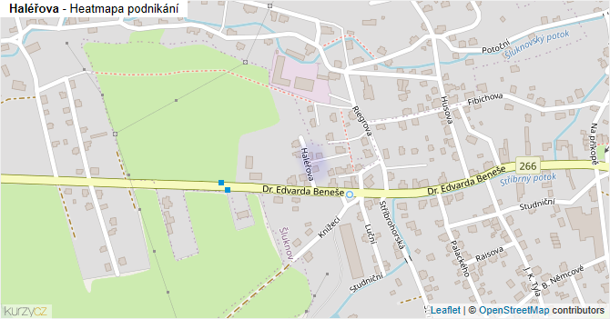 Haléřova - mapa podnikání