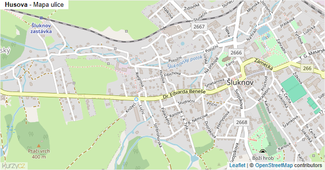 Husova - mapa ulice