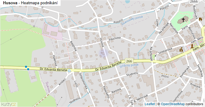 Husova - mapa podnikání