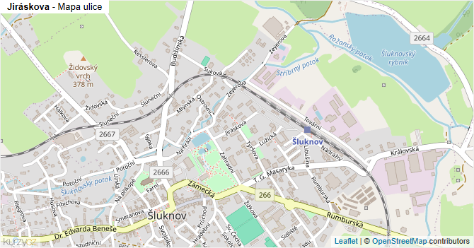 Jiráskova - mapa ulice