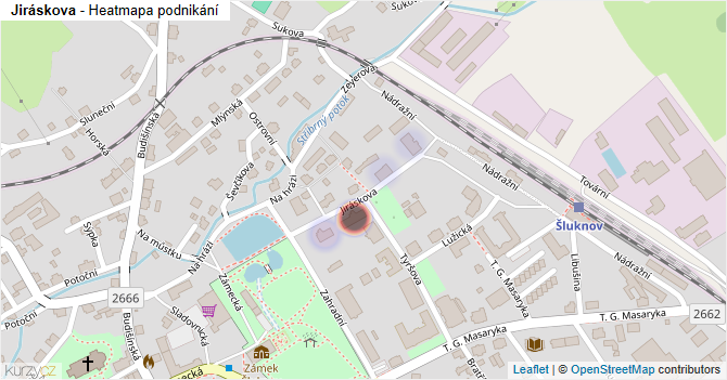 Jiráskova - mapa podnikání