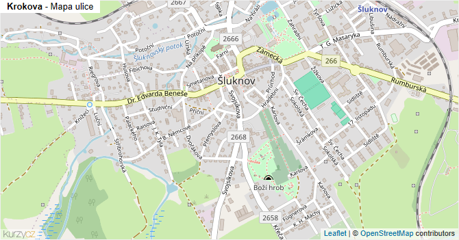 Krokova - mapa ulice