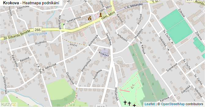 Krokova - mapa podnikání