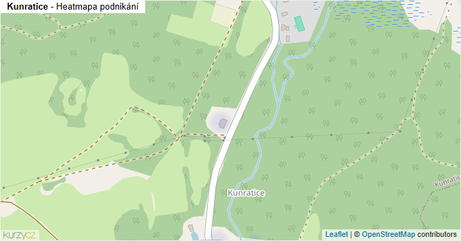 Kunratice - mapa podnikání