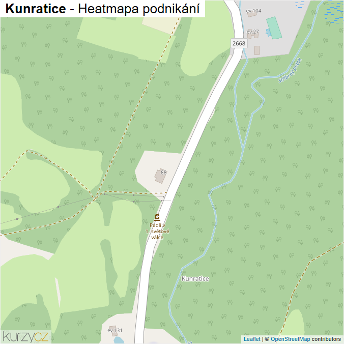 Mapa Kunratice - Firmy v části obce.