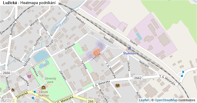 Lužická - mapa podnikání