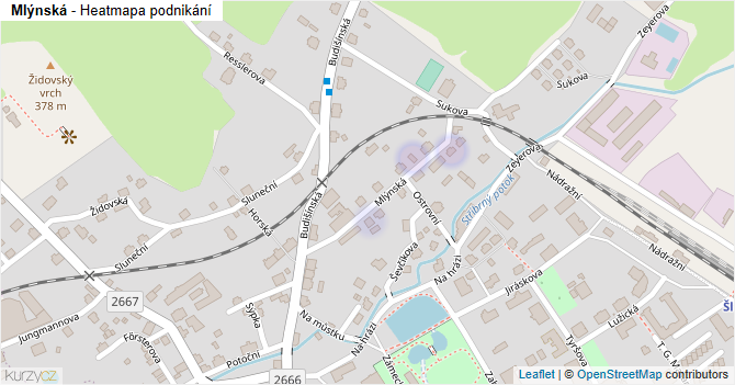 Mlýnská - mapa podnikání