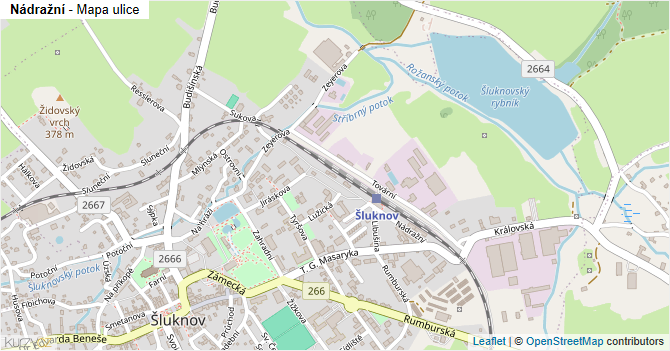 Nádražní - mapa ulice