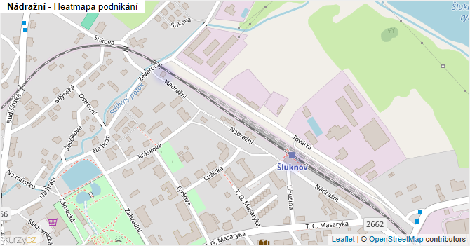 Nádražní - mapa podnikání
