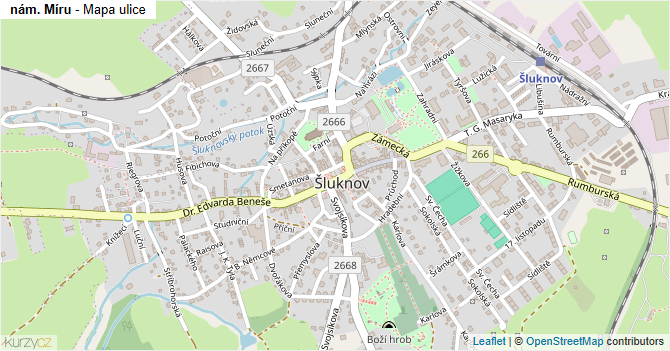 nám. Míru - mapa ulice