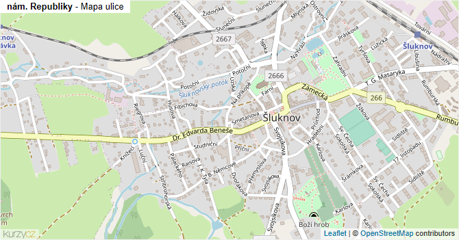 nám. Republiky - mapa ulice