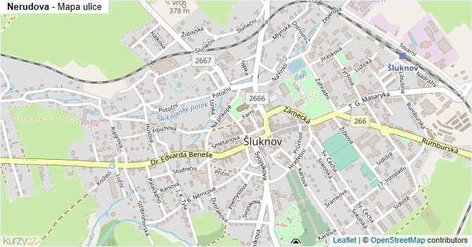 Nerudova - mapa ulice