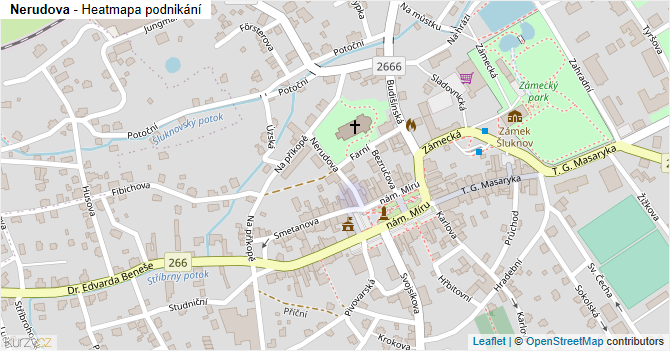 Nerudova - mapa podnikání